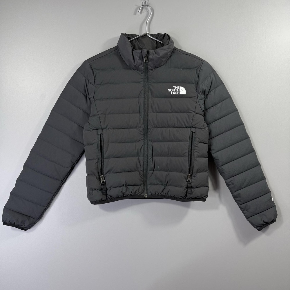The North Face Jacket Girls 12 Gray 600 Puffer Full Zip Insulated Winter Coat